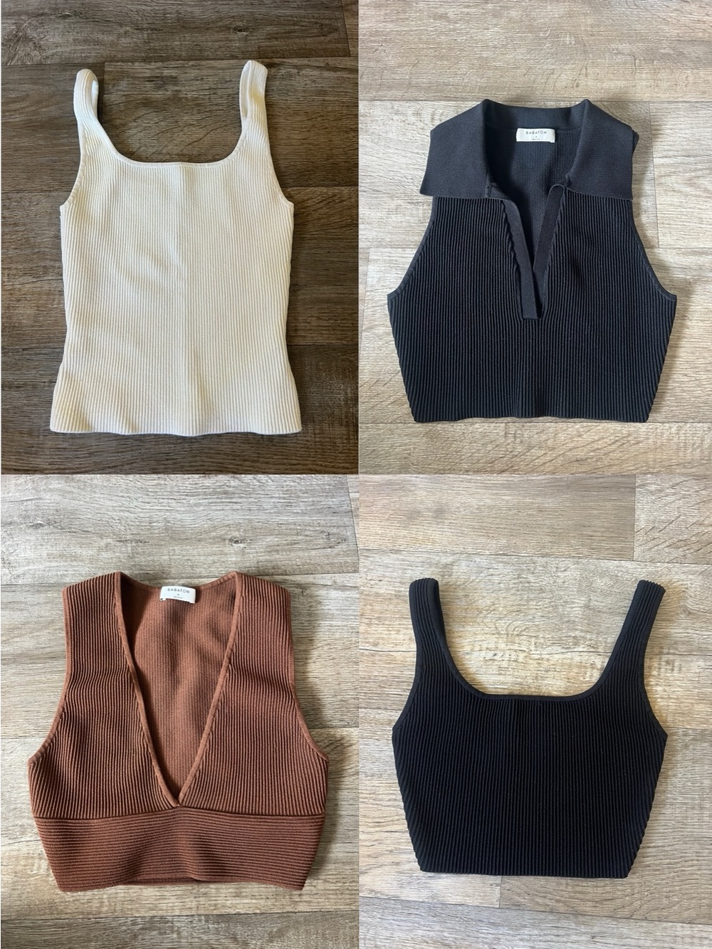 Bundle of Aritzia Babaton Crop Tops set of FOUR